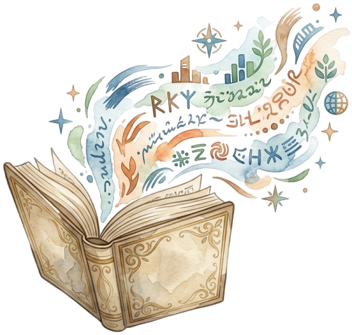 Book colorful words